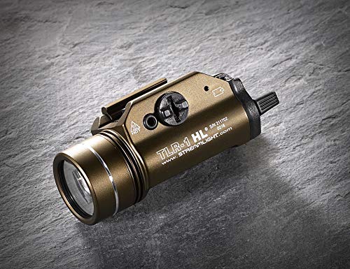 Streamlight 69267 TLR-1 HL 1000-Lumen 20000 Candela Rail-Mounted Tactical Weapon Light with Specific Compatibility Rail Lo...