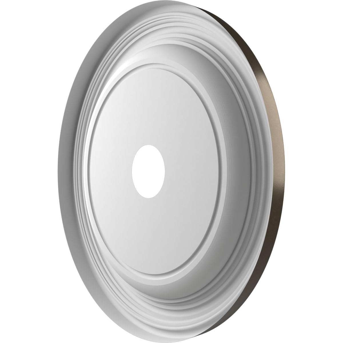 Ekena Millwork 22Od X 3 1/2Id X 1 1/2P Traditional Thermoformed Pvc Ceiling Medallion (Fits Canopies Up To 13 1/2), Metallic Dar