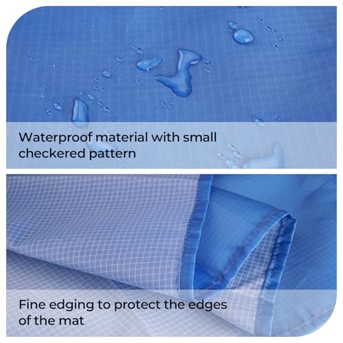 HAGUL Large Size Beach Mat 75"x75" – Outdoor Picnic Blanket, Waterproof Sand Mat for Camping, Grass & Travel, Portable Fol...