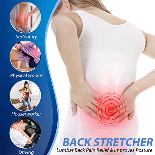 MINOLL Back Stretcher for Lower Back Pain Relief, 3 Level Adjustable Lumbar Back Cracker Board, Back Cracking Device, Back...