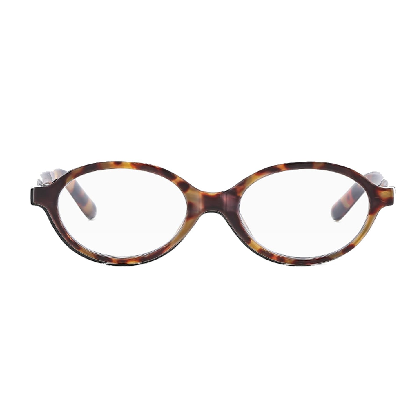 Yameize Small Oval Blue Light Blocking - Glasses Women Men Retro Clear Anti Blue Light Eyeglasses For Computer Gaming (Leopard C