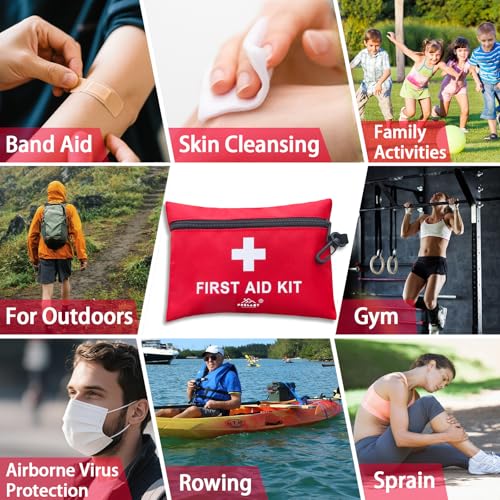 152 Piece Small First Aid Kit, Travel Size First Aid Kit TSA Approved, Mini Forst aid kit for Home, Car, Travel, Camping, ...