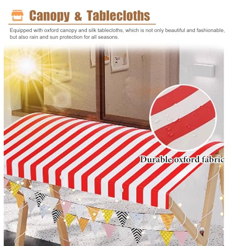 Foldable Iron Snack Cart – 150cm – Portable Dessert & Snack Display Stand for Outdoor Events Beach Parties & Festivals Mar...