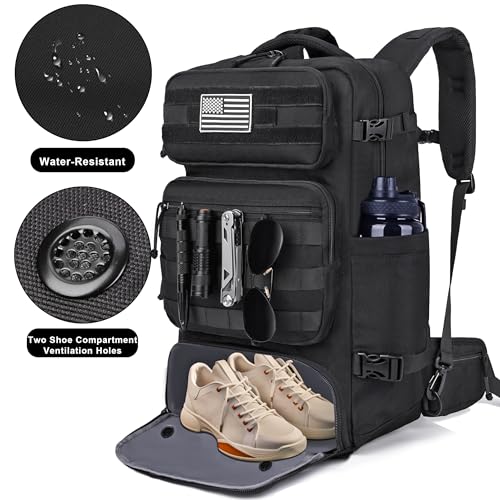 DEYACE 40L Travel Backpack Mens TSA Approved Carry-on Durable Large Weekender Backpack Fits 17.3 Inch Laptop YKK-Zipper AE...