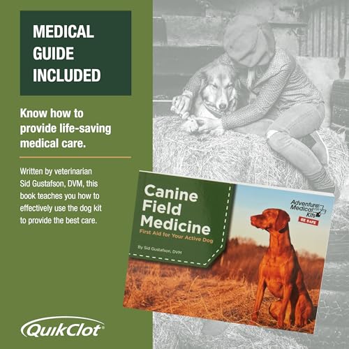 Adventure Medical Kits Workin' Dog Medical Kit with QuikClot - Canine Field First Aid Kit with Headlamp, Bandages, Cold Pa...