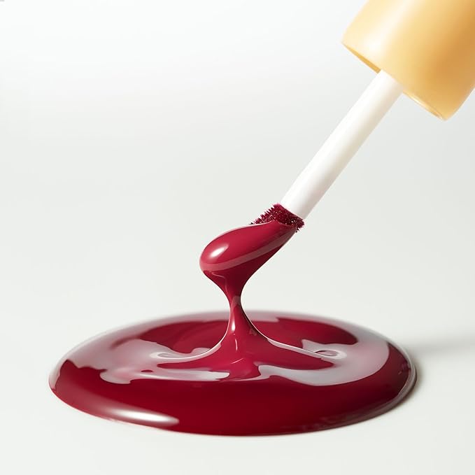 Laka Fruity Glam Lip Tint Mini, Glowing Lip Stain with Wide Color Spectrum, Hydrating & Lightweight Texture, Long-Lasting Bold Stain, Non-Sticky, Vegan, K-Beauty (#120 Caffeine rose)