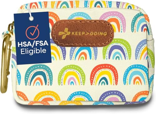 KeepGoing Small Travel First Aid Kit Kids – 60 Pc. Mini First Aid Kit for Purse, Diaper Bag, & Backpack with Latex-Free Ba...