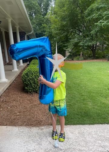 7 Balloon Numbers, 6 7 Birthday Decorations, Six Seven Decoration 40 Inch 7 Balloons for Birthday Party, Dark Blue Number ...