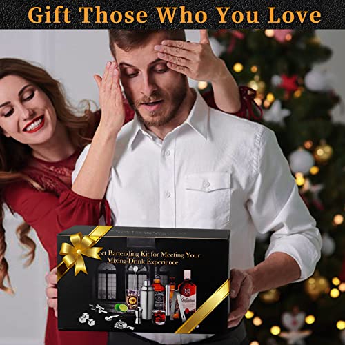 26-Piece Bartender Kit Cocktail Shaker Set | Stainless Steel Bar Set with Bamboo Stand Bar Tools Cocktail Kit for Christma...