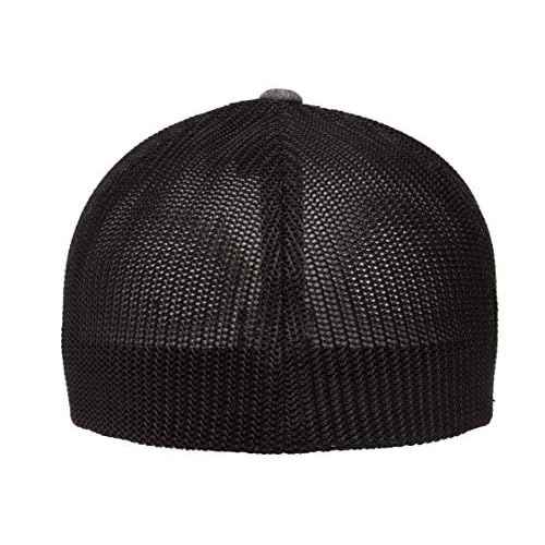 Flexfit Men's 110 Mesh Trucker Hat, Dark Heather/Black, One Size