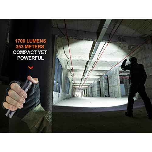 Fenix PD35R Tactical Flashlight, USB-C Rechargeable, 1700 Lumen with Organizer