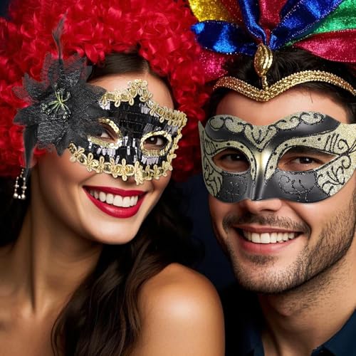 Daieeparty Masquerade Mask for Women-Lace Masks Women Costume Accessories