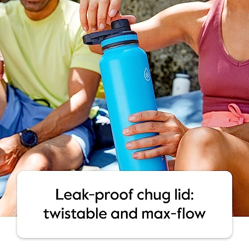 ThermoFlask Bottle with Spout Lid - Stainless Steel Water Bottles with Double-Wall Insulation & BPA-Free Spout Lids - Lea...