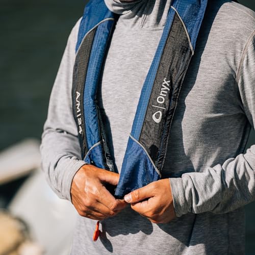 Onyx A/M-24 Automatic/Manual Inflatable Life Jacket, U.S. Coast Guard Approved, Low Profile, Compact Design, Manual Conver...