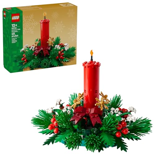LEGO Christmas Table Decoration Building Toy for Kids - Brick-Built Holiday Centerpiece & Festive Room Decor - Christmas C...