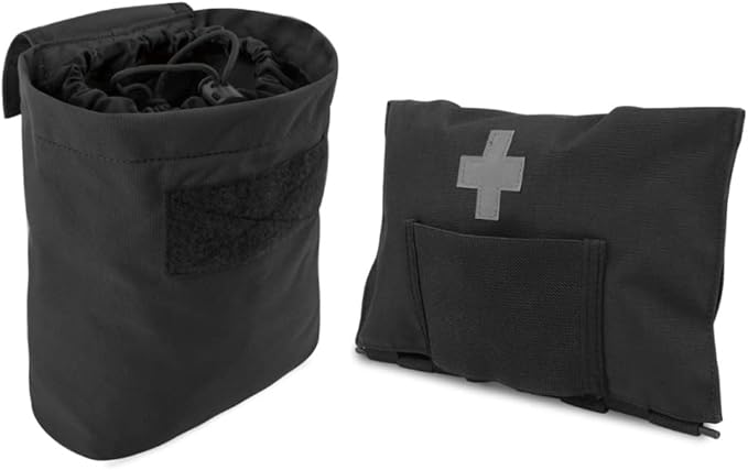 KRYDEX Molle Dump Pouch Roll-Up and KRYDEX Tactical Blow Out Kit Bag Medical Pouch Black