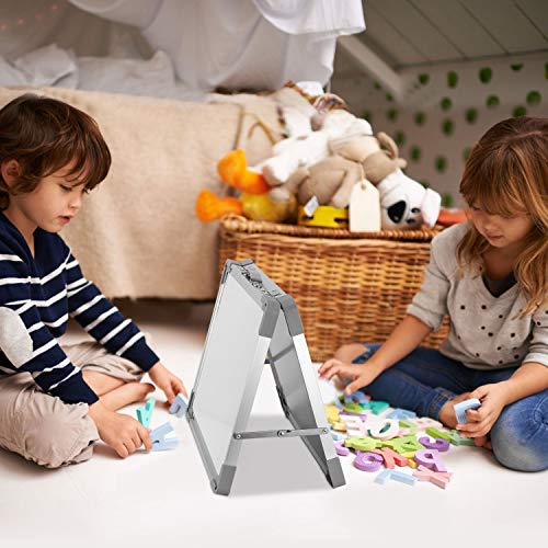 Small Dry Erase White Board – TANKEE Magnetic Desktop Foldable Whiteboard Portable Mini Easel Double Sided on Table Top wi...