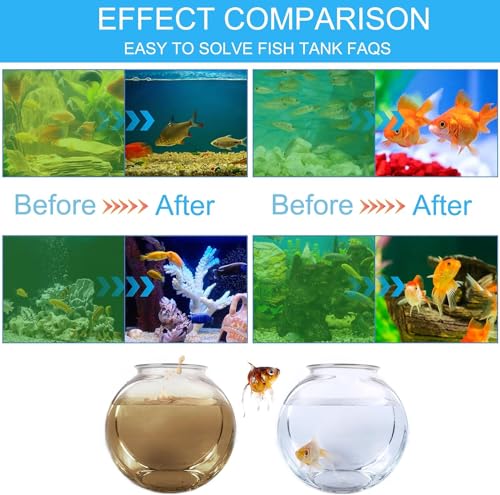 JAHEA Aquarium Clean Light，3 W mini &13W Submersible Light with UV Test Card,Aquarium Water Clean Green Clear Waterproof C...