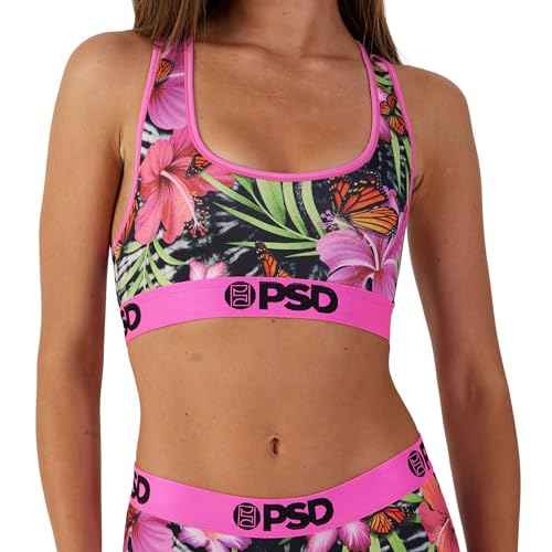 PSD Underwear Womens Sports Bra - Western Print, Medium Support Sports Bras for Women, Womens Racerback Sports Bras