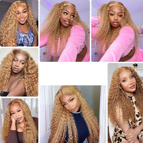 22 24 26 Inch Color 27 Bundles Human Hair Honey Blonde Curly Bundles Brazilian Unprocessed Virgin Hair 3 Bundles Color 27 Kinky Curly Bundles Human Hair