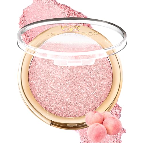 YOUNG VISION Pressed Powder Highlighter, Baked Natural Glow Contour Powder & Face Highlighter, Cruelty-Free, Shimmer Highl...