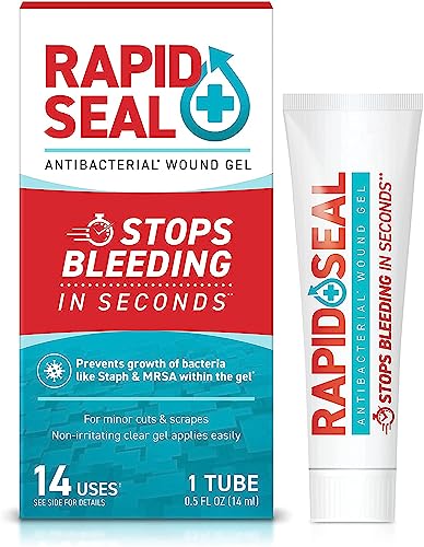 Rapid-Seal Wound Gel (1 Tube) | Stops Bleeding in Seconds | Ideal for Cuts, Scrapes, Razor Nicks for Emergency First Aid S...