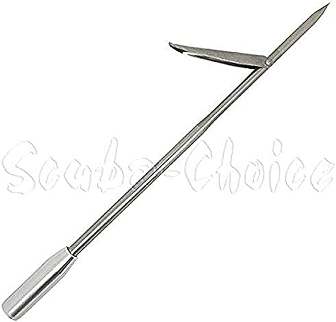 Scuba Choice 12" Stainless Steel Pole Spear Tip 8mm Female Single Barb Head – Durable Replacement Spearfishing Tip for Col...