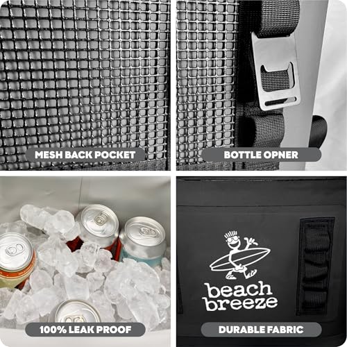 Beach Breeze 24 Can, Premium Soft Sided Insulated Lunch Box, Ice & Camping Cooler - Perfect for Car, Beach, Travel, & Golf...
