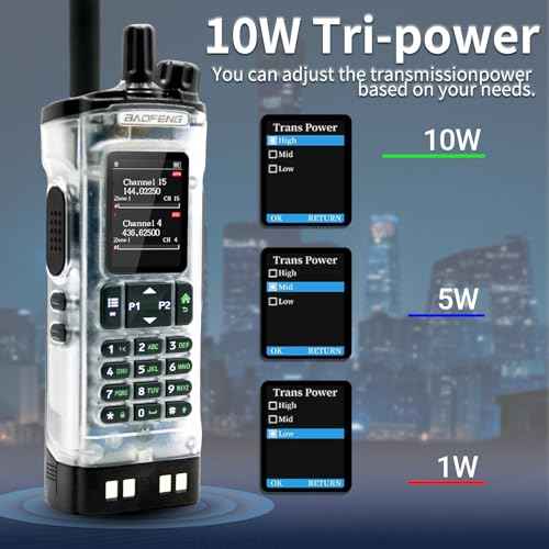 BAOFENG DM-32 DM32 10W DMR Ham 2 Way Radio GPS Matching Writing Frequency Satellite Positioning Type-C DM32(1PC) (Transparent)