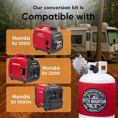 Hutch Mountain Generator Propane Conversion Kit Honda EU2000i - Tri-Fuel Conversion for Propane, Gasoline & Natural Gas - ...