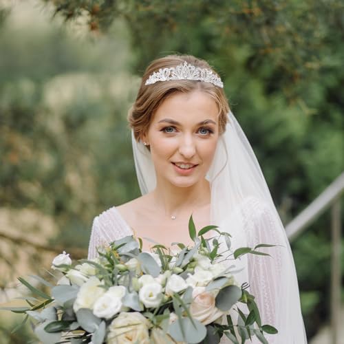 Silver Tiara Crown for Women Wedding Tiaras for Bride Princess Crowns and Tiaras for Girl Rhinestone Crowns for Birthday H...