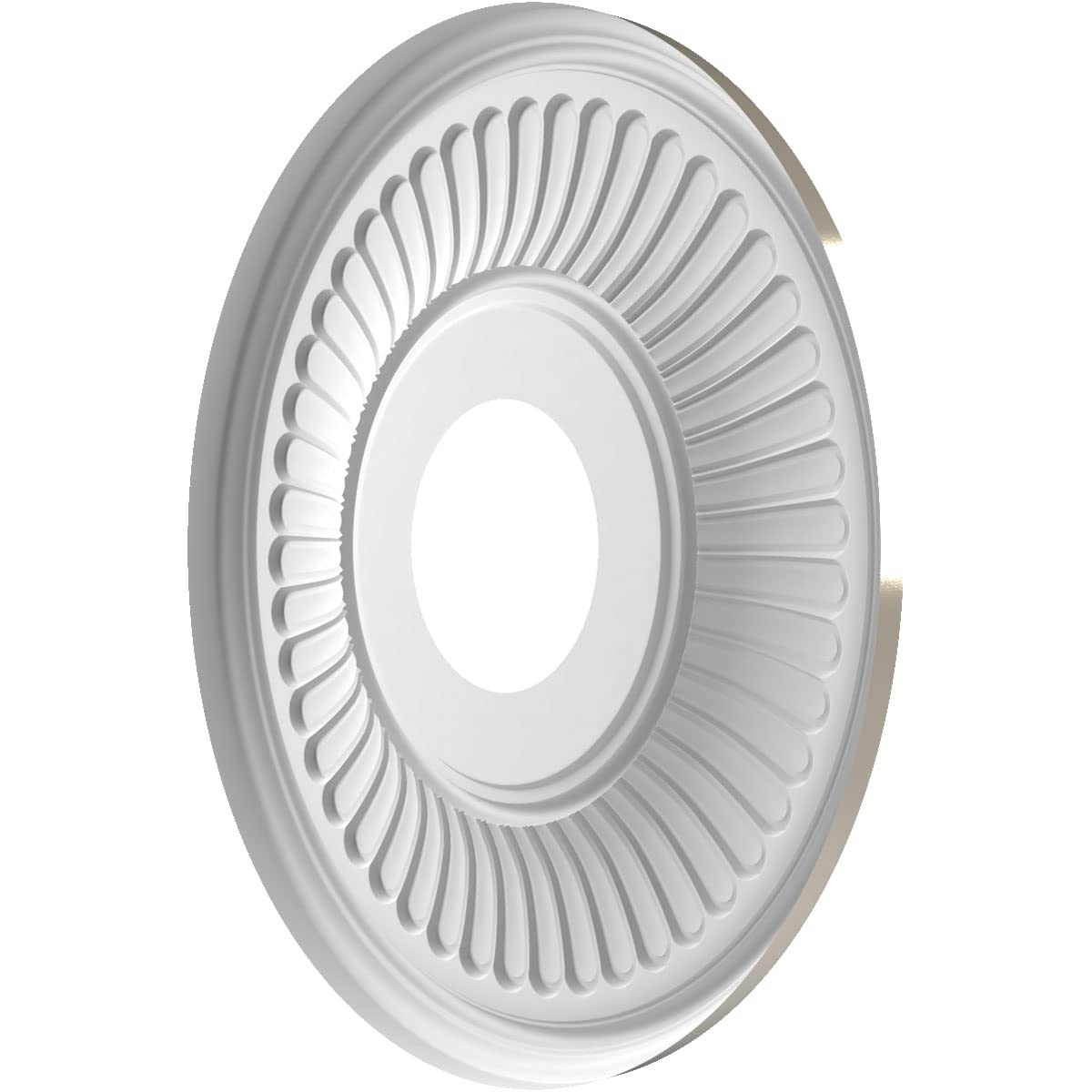 Ekena Millwork Cmp13Bebcr Berkshire Thermoformed Pvc Ceiling Medallion (Fits Canopies Up To 5 3/4), 13Od X 3 1/2Id X 3/4P, Brigh