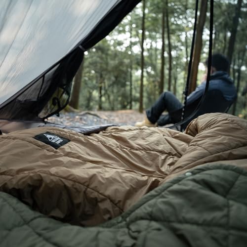 OneTigris Featherlite Ultralight Sleeping Quilt, Weighs 35oz, Warm Hammock Topquilt 40 Degree, with Footbox, Perfect for O...