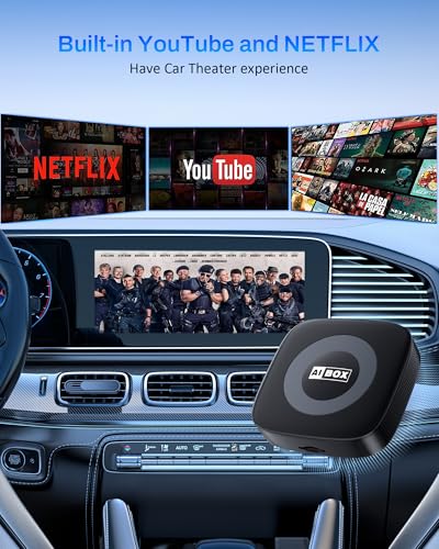 Ai Magic Box for Streaming Netflix/YouTube/TikTok, Wireless CarPlay Adapter Dongle with USB Drive for OEM Wired Car Play &...
