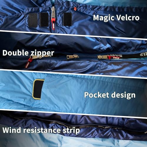 BUERTS Down Sleeping Bag for Adults. 680FP Ultralight Portable, Backpacking Sleeping Bag for Hiking, Camping, Mountaineeri...