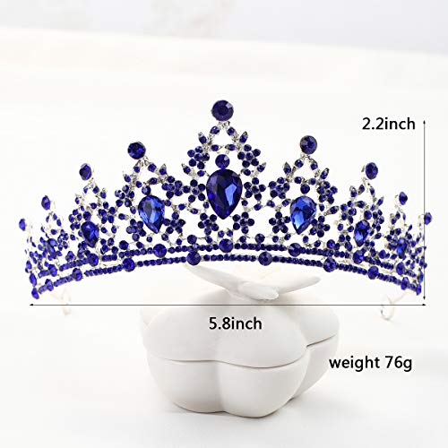 FORSEVEN Crystal Wedding Crown Queen Tiara Bride Crowns for Women Rhinestone Headbands Princess Birthday Party Tiaras Brid...