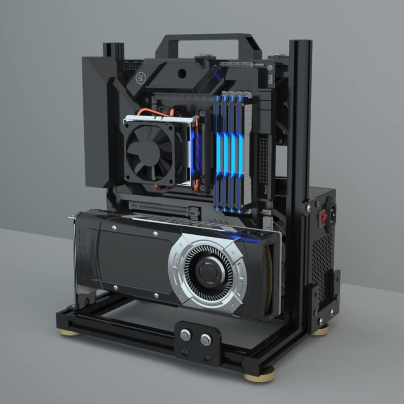 PC Creative Assembly Frame Test Bench Open Air Frame Case  DIY Computer Motherboard Case Rack  ITX ATX MATX/EATX Open Aluminum Frame Chassis (MATX)-New