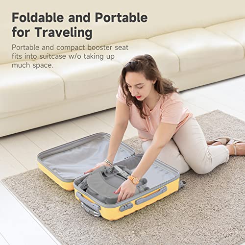 YOLEO Baby High Chair Booster Seat for Dining Table, Foldable High Chairs with Adjustable Heights, Travel Booster Seat wit...