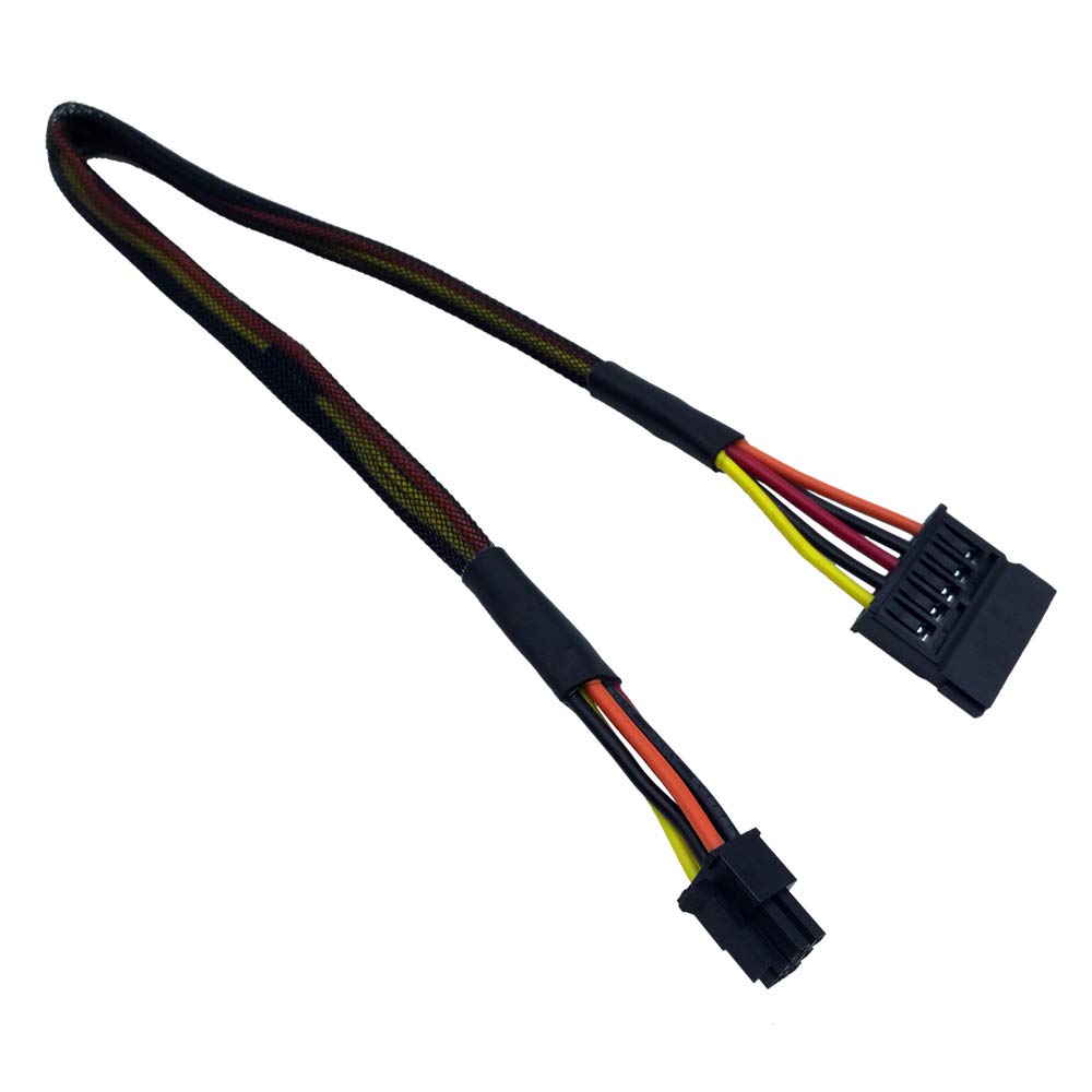 Comeap Sata Power Cable For Dell Inspiron 3653 3650 Series, Sata 15 Pin To Mini 6 Pin Atx Adapter Compatible Part No. Gp2Jm 15-I