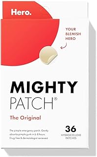 Mighty Patch™ Original patch from Hero Cosmetics – The #1 Hydrocolloid Acne Pimple Patch for Shrinking Zits and Whiteheads...