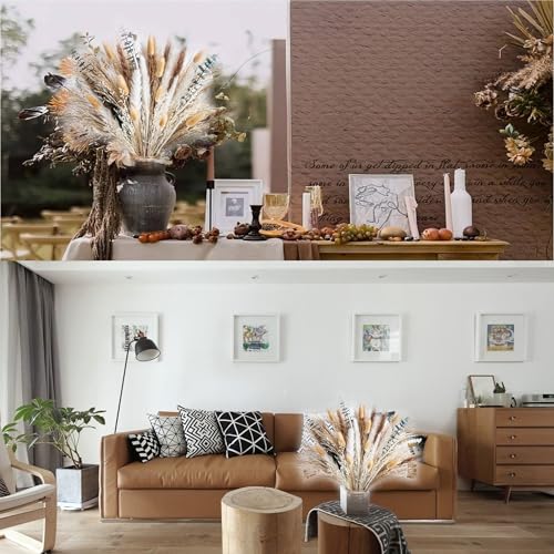 Boho Decor Pampas Grass and Eucalyptus Bouquet,pompas Grass Dried Flowers Arrangement for Centerpiece Table Decor,Wedding,...
