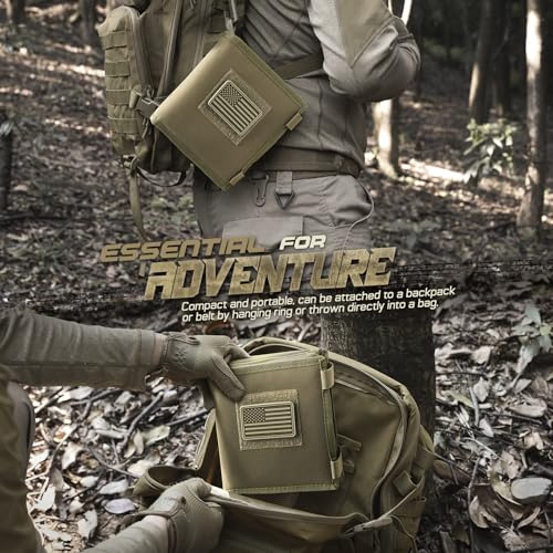 LIVANS Tactical Pouch Military Map Case Holder Army Foldable Map Storage Pouch Multifunctional for Outdoors or Hiking - 1...