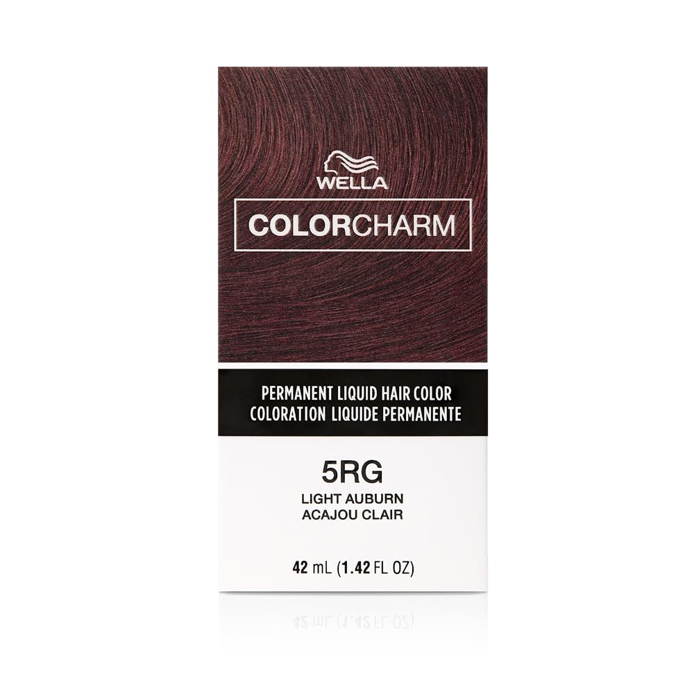 COLORCHARM Permanent Liquid Hair Color for Gray Coverage| 5RG Light Auburn | 1.4 Fl Oz