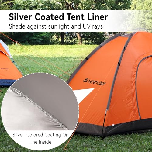 2 Person Camping Tent 4 Person Tents for Camping Windproof Tents for Camping Hiking Backpacking Traveling 2/3/4 Family Peo...