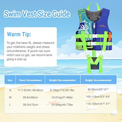 MoKo Swimming Vest for Kids 46-77 lbs, Clearance Children Swim Vests Water Activity Equipment Cute Pattern Watersports Swi...