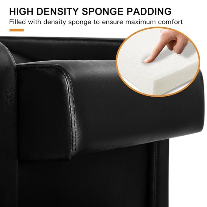 Artist hand 70" Shampoo Bowl Barber Backwash Chair Sink Chair with Foot Pedal, Headrest for Spa Beauty Salon
