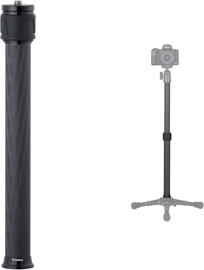 Velbon 0017915501737 500AZ AMZCEP-500 Carbon Extension Pole Tripod Extension 19.7 inches (50 cm) Extension Rod, 2-Tier Tel...
