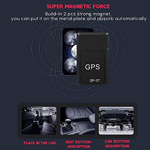 GPS Tracker for Vehicles, Mini Magnetic GPS Real time Car Locator, Full USA Coverage, No Monthly Fee, Long Standby GSM SIM...