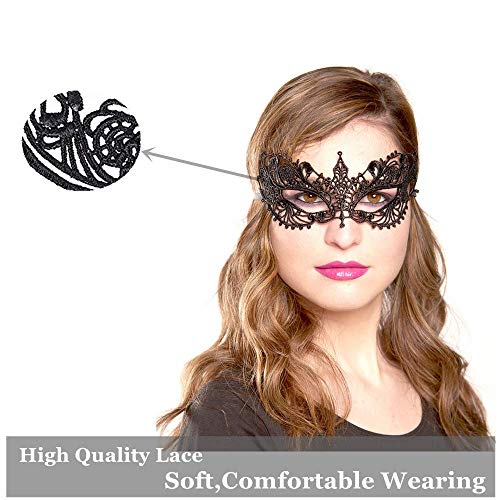 Exlinonline Lace Masquerade Mask Elastic,Fit for Adult,Soft Gentle Material,Specially For Costume,Thememed Party