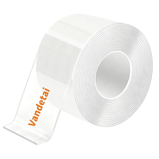 Double Sided Tape Heavy Duty Removable Nano Tape for Walls, Used for Carpet, Poster, Picture Hanging, Outdoor Multifunctional Mounting Tape (Clear, 2In x 16.5FT 1Pack)